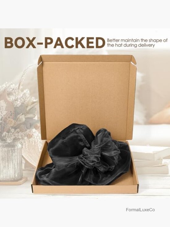Organza Fascinator Derby Hat One Size Wide Brim Sun Protection Tea Party Wedding main image 4